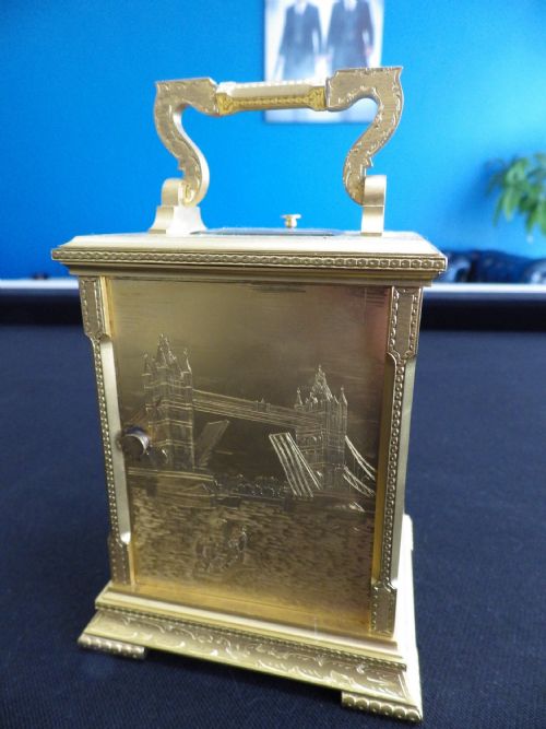 ENGRAVED CASE FRENCH REPEATER CARRIAGE CLOCK 1860S - ADDITIONAL PHOTO 3