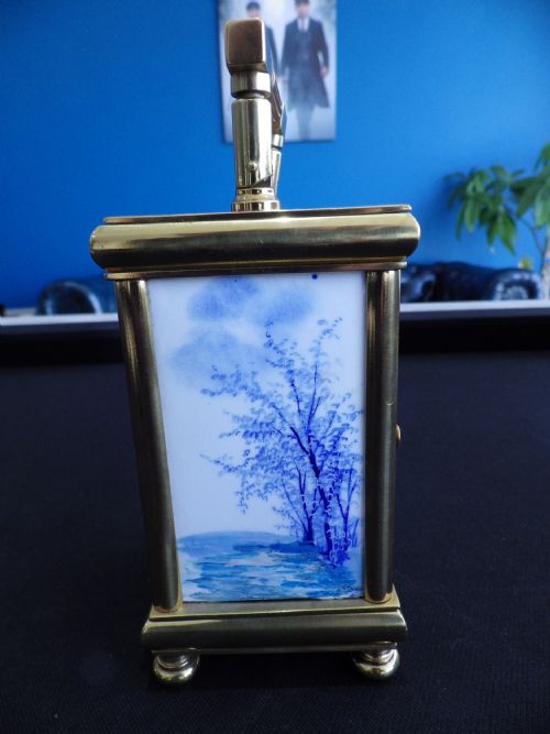 FRENCH CARRIAGE CLOCK RARE DELFT ENAMEL DIAL 1900 - ADDITIONAL PHOTO 1
