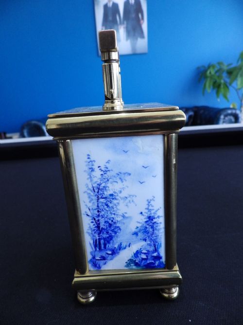 FRENCH CARRIAGE CLOCK RARE DELFT ENAMEL DIAL 1900 - ADDITIONAL PHOTO 3
