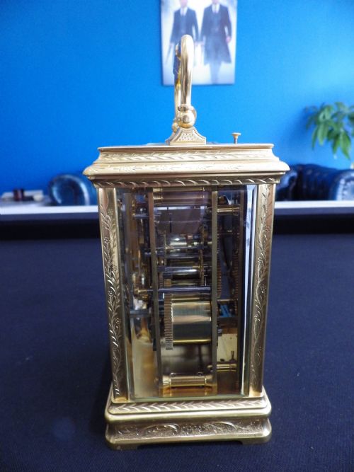 RARE FRENCH CARRIAGE CLOCK FOR THE MARKET IN CHINA SWEEP SECONDS - ADDITIONAL PHOTO 5