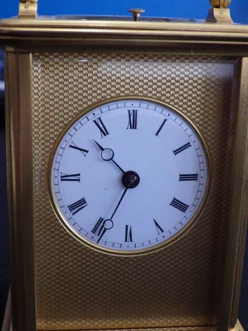 FRENCH REPEATER CARRIAGE CLOCK STILL FULLY GILDED RESTORED MOVEMENT 1870 - ADDITIONAL PHOTO 5