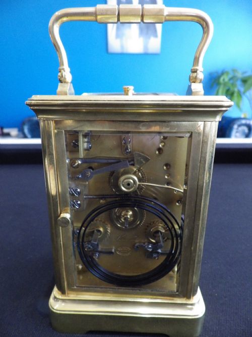 FRENCH FIVE MINUTE REPEATING CARRIAGE CLOCK 1890 - ADDITIONAL PHOTO 3
