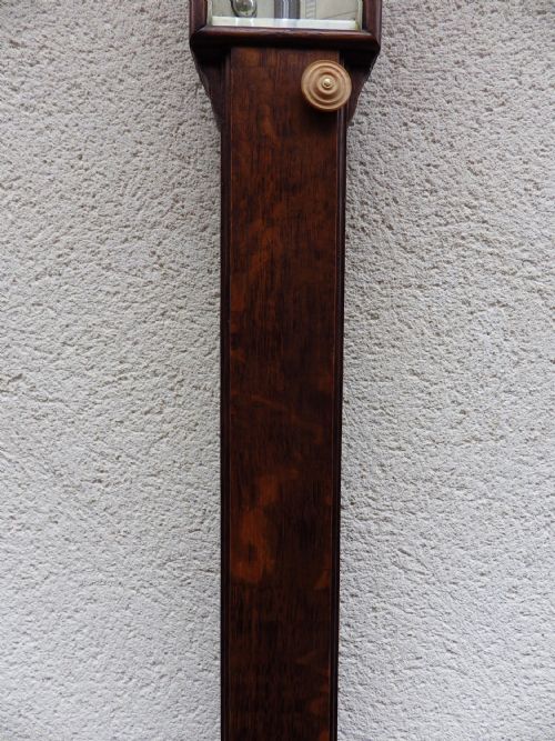 NEGRETTI ZAMBRA OAK STICK BAROMETER MERCURY FILLED 1890S - ADDITIONAL PHOTO 2