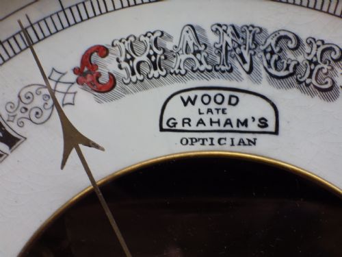 BAROMETER ARTDECO SOLID MAHOGANY LIVERPOOL 1900S - ADDITIONAL PHOTO 2