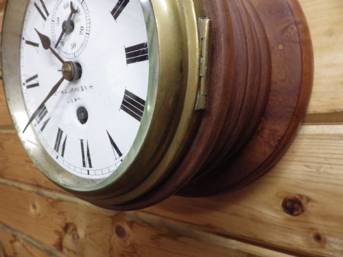 SHIPS CLOCK FUSEE GLASGOW MAKER 1900 - ADDITIONAL PHOTO 2