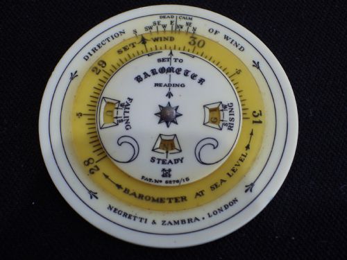 NEGRETTI ZAMBRA POCKET FORECASTER BOXED INSTRUCTIONS ANTIQUE BAROMETER