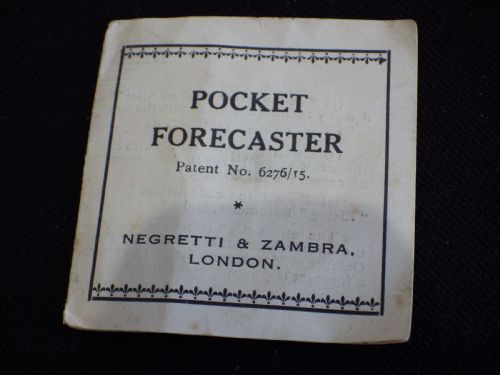 NEGRETTI ZAMBRA POCKET FORECASTER BOXED INSTRUCTIONS ANTIQUE BAROMETER - ADDITIONAL PHOTO 2