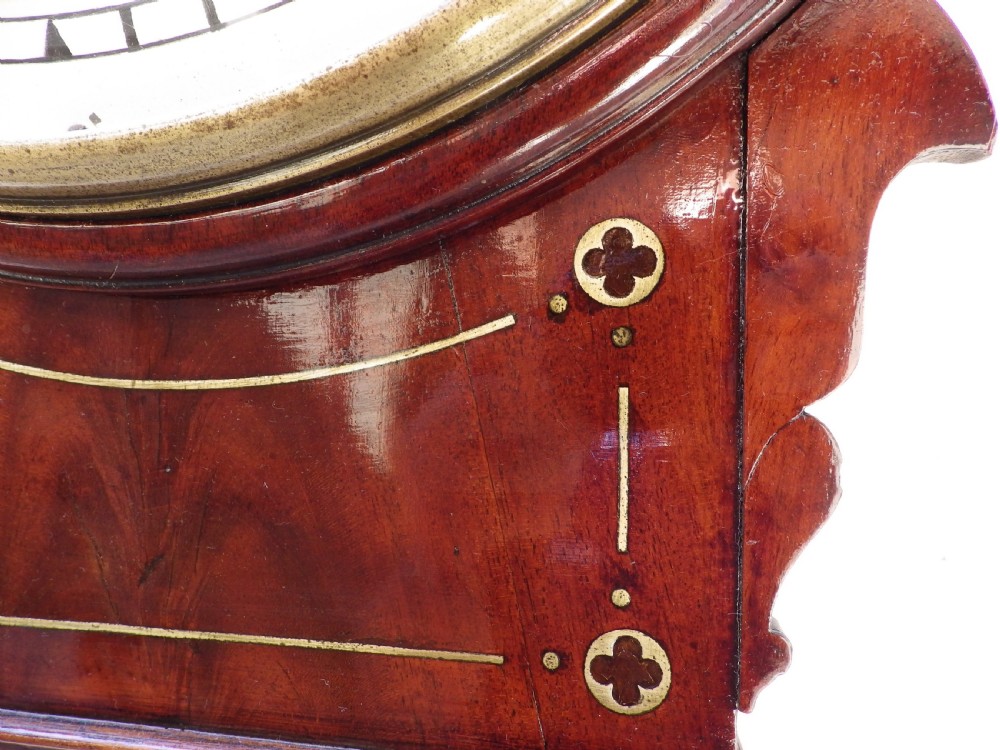 English 1860s Convex Fusee Drop Dial Wall Clock View VII