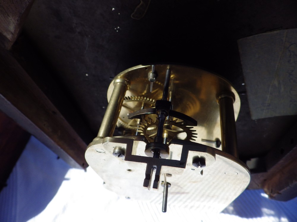 English 1860s Convex Fusee Drop Dial Wall Clock View XI
