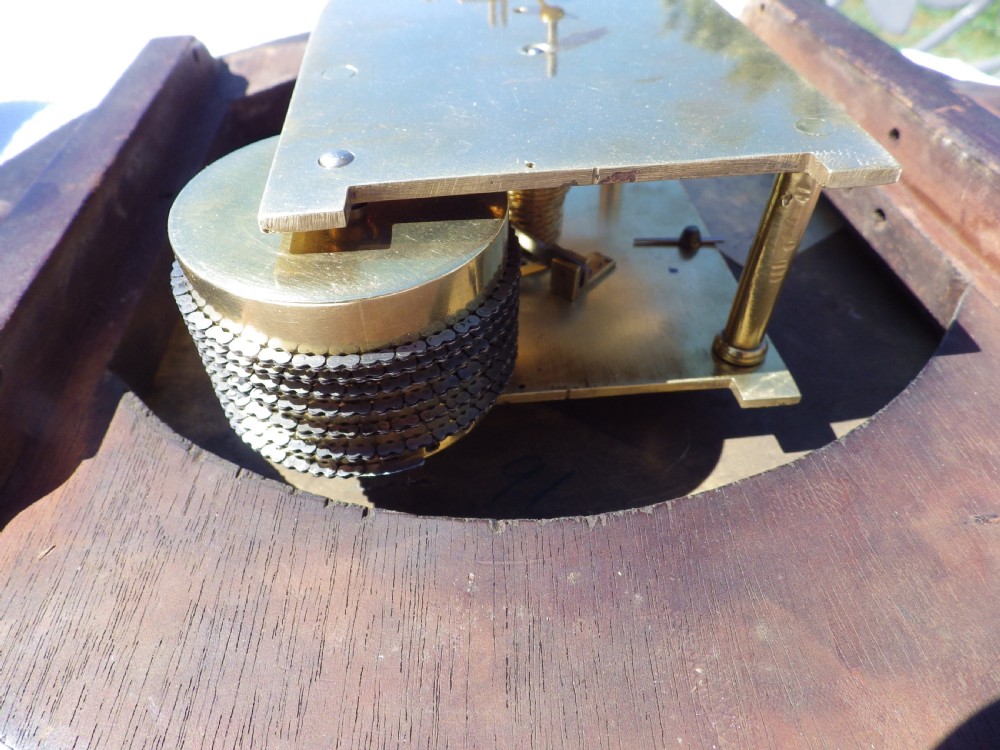 English 1860s Convex Fusee Drop Dial Wall Clock View XIII