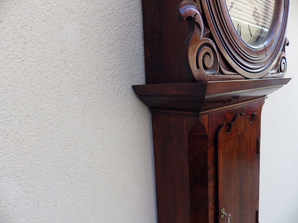 Large Tavern Clock In Flame Mahogany By Smith & Sons Of Walton View VII