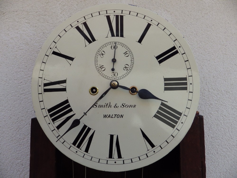 Large Tavern Clock In Flame Mahogany By Smith & Sons Of Walton View VIII