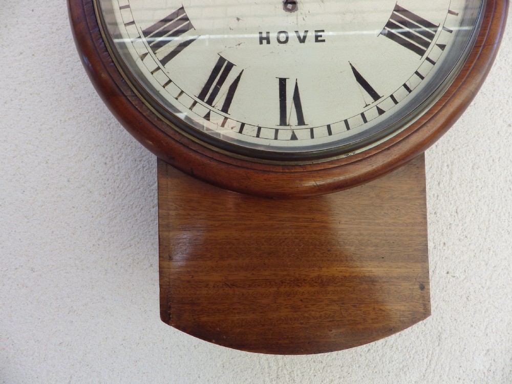 English Fusee Drop Dial Wall Clock View II