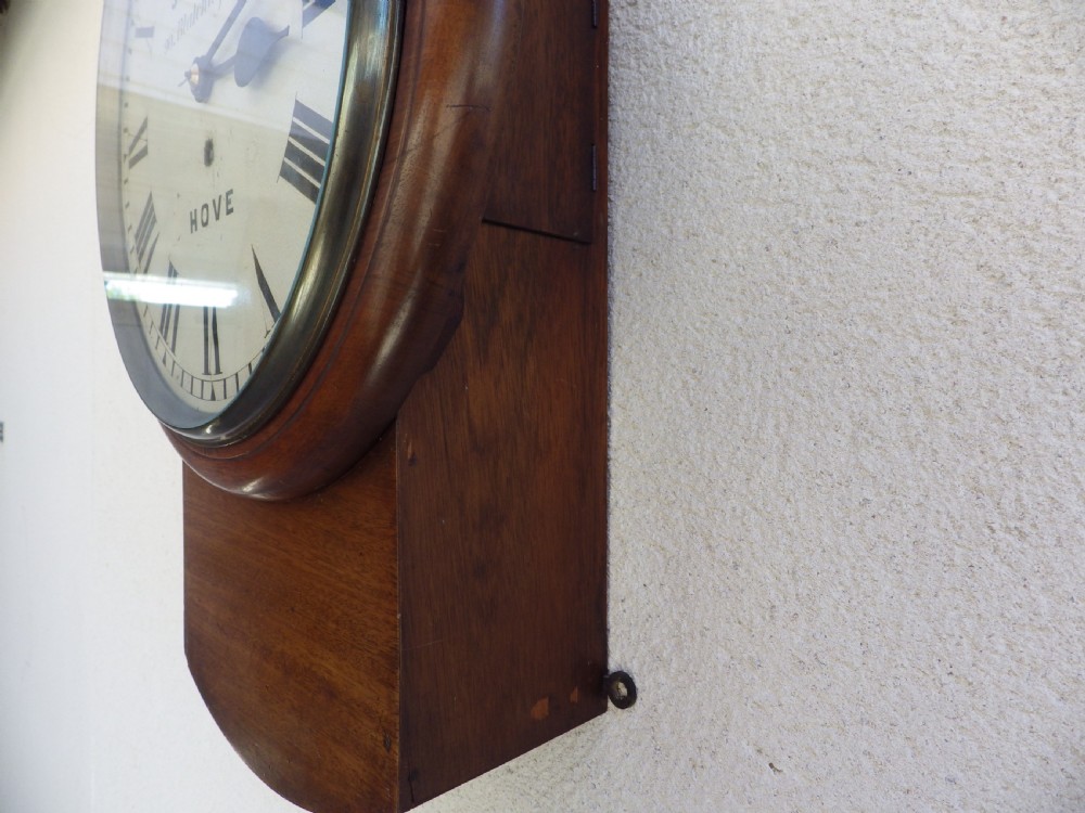 English Fusee Drop Dial Wall Clock View V