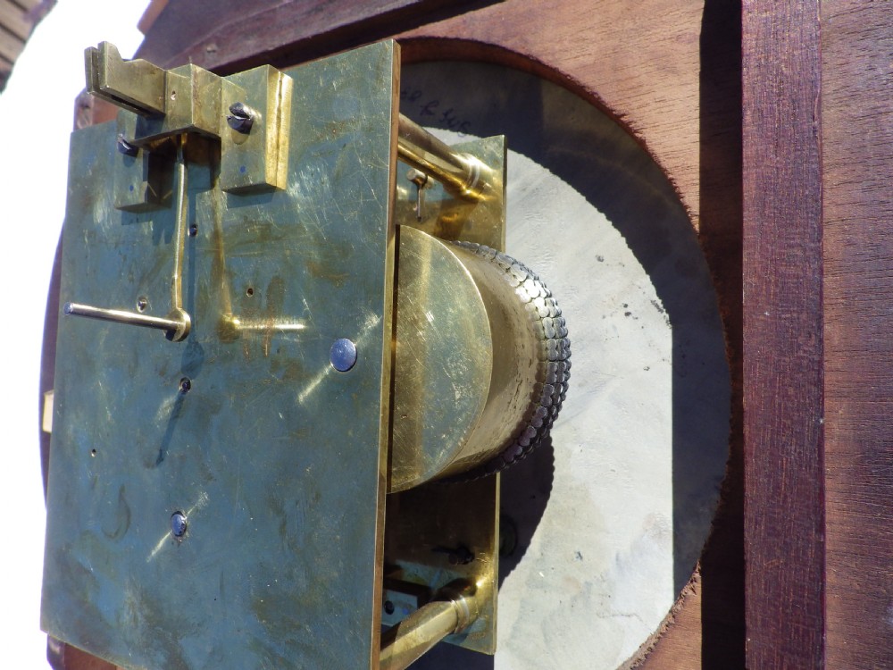 English Fusee Drop Dial Wall Clock View VIII