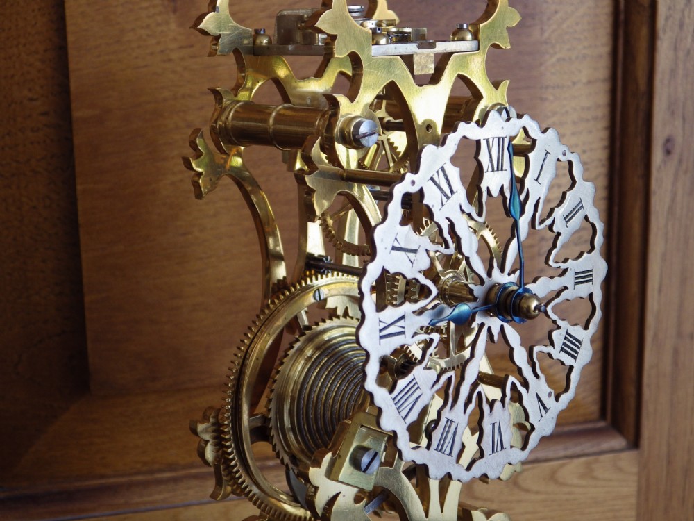 Skeleton Clock; English Fusee Miniature Run Via Platform Escapement View VI