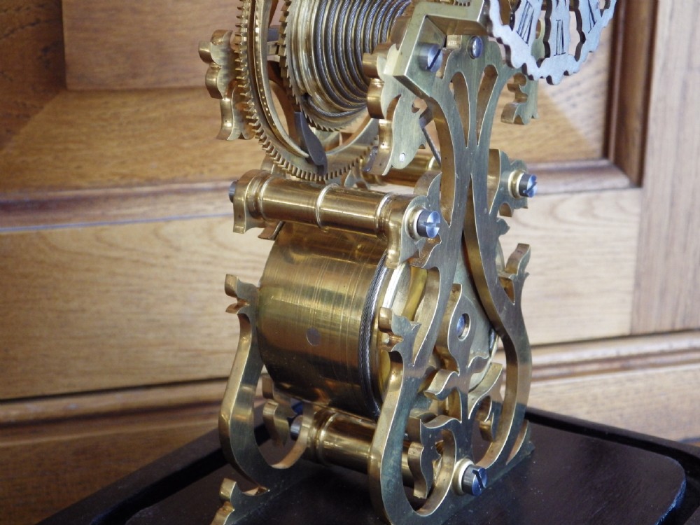 Skeleton Clock; English Fusee Miniature Run Via Platform Escapement View VII