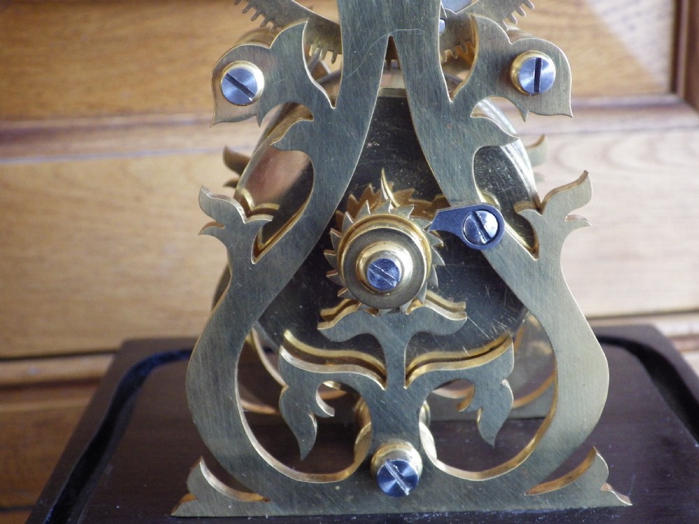 Skeleton Clock; English Fusee Miniature Run Via Platform Escapement View VIII