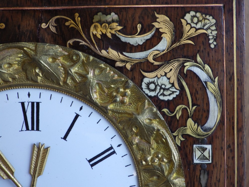 Simply Stunning Rosewood Inlayed French Mantel Clock  View VI
