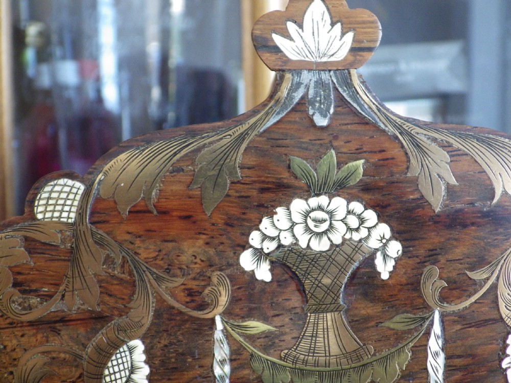Simply Stunning Rosewood Inlayed French Mantel Clock  View X