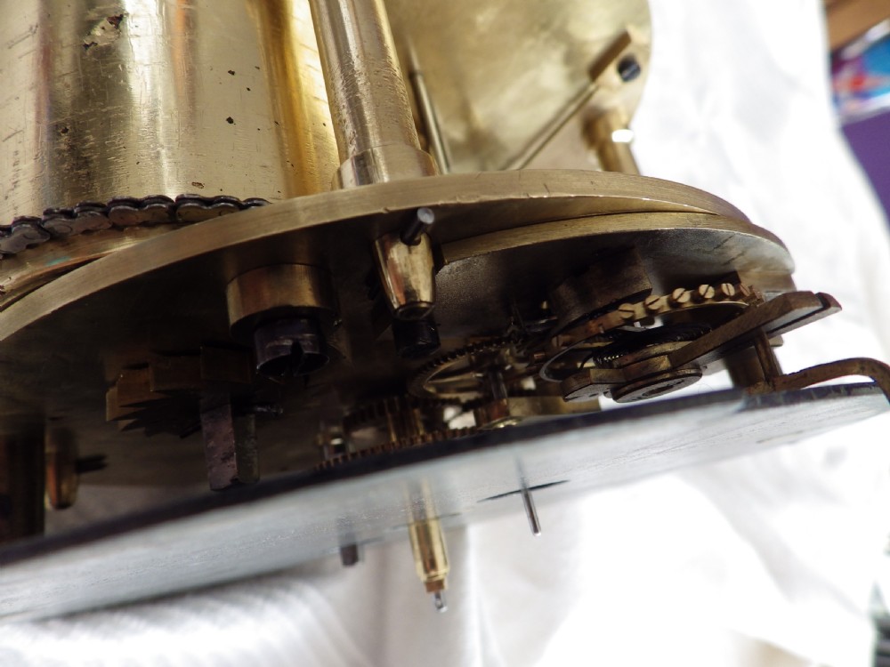 English Ships Fusee Clock Fully Restored Movement 1890 View IX