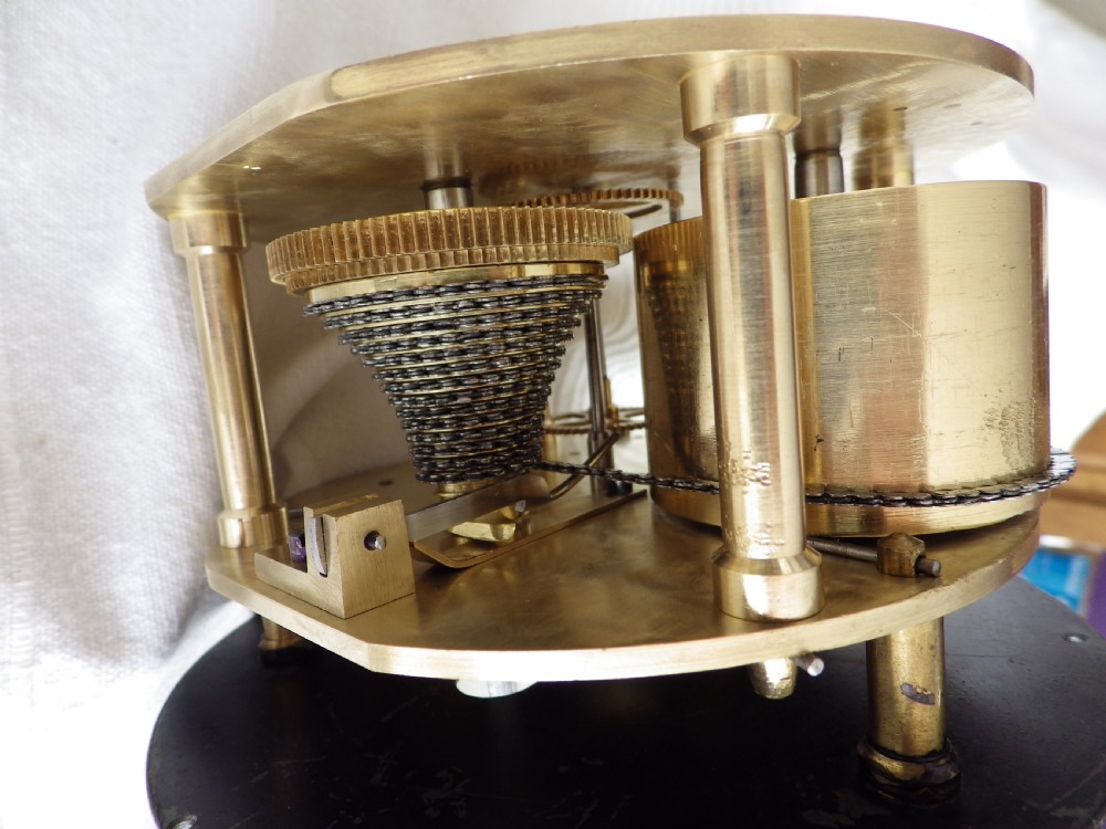 English Ships Fusee Clock Fully Restored Movement 1890 View XI