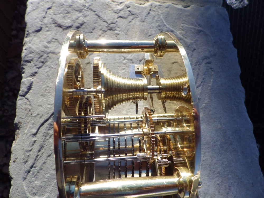 Ships Fusee Bulk Head Clock Fully Restored Movement & Case View V