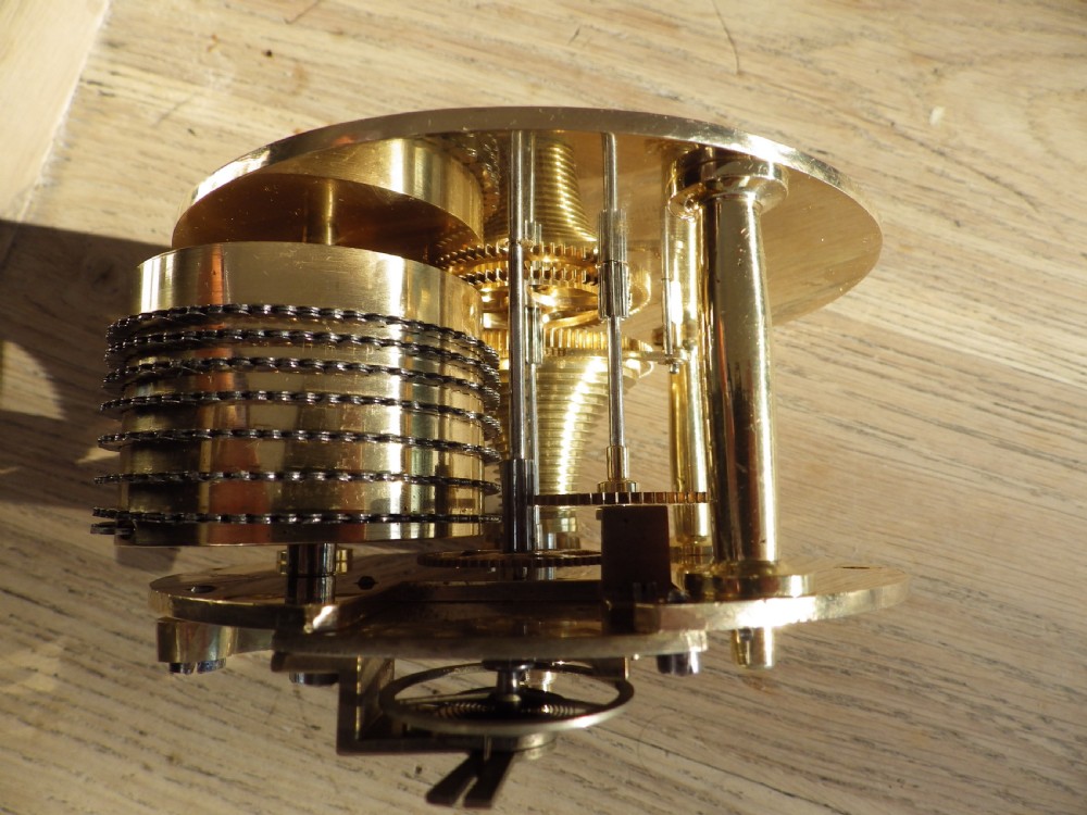Ships Fusee Bulk Head Clock Fully Restored Movement & Case View IX