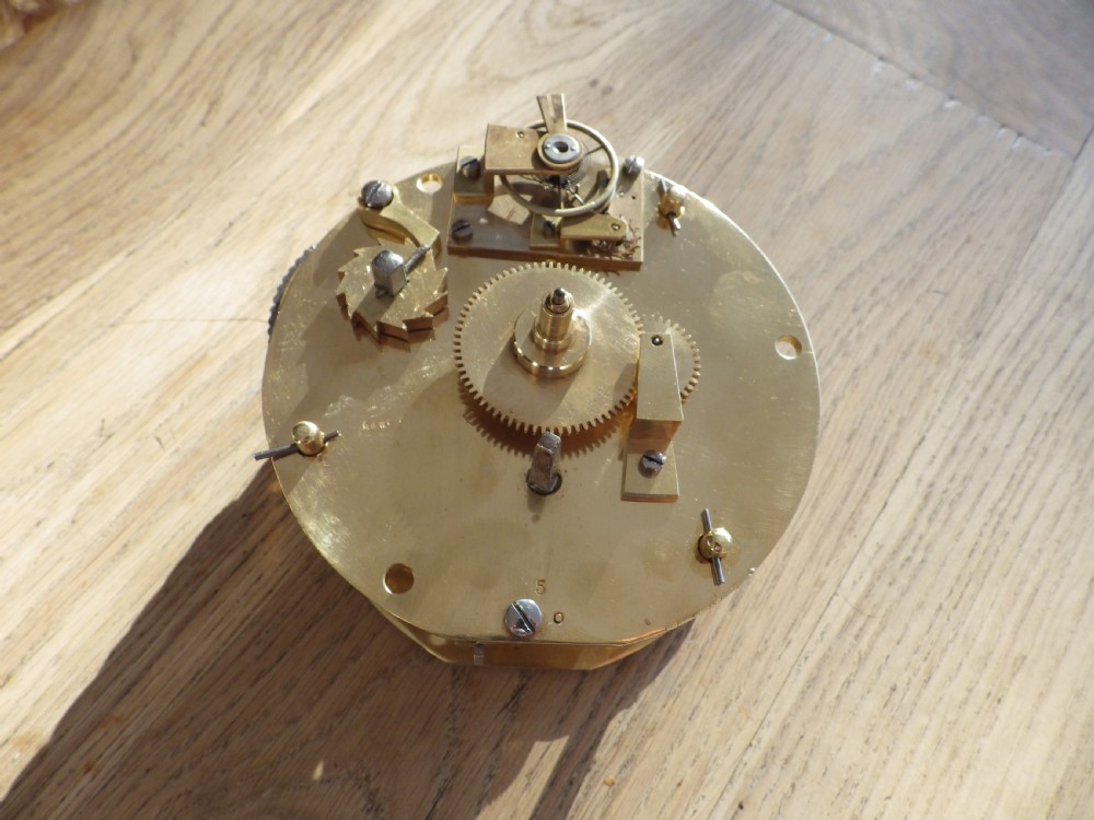 Ships Fusee Bulk Head Clock Fully Restored Movement & Case View XII