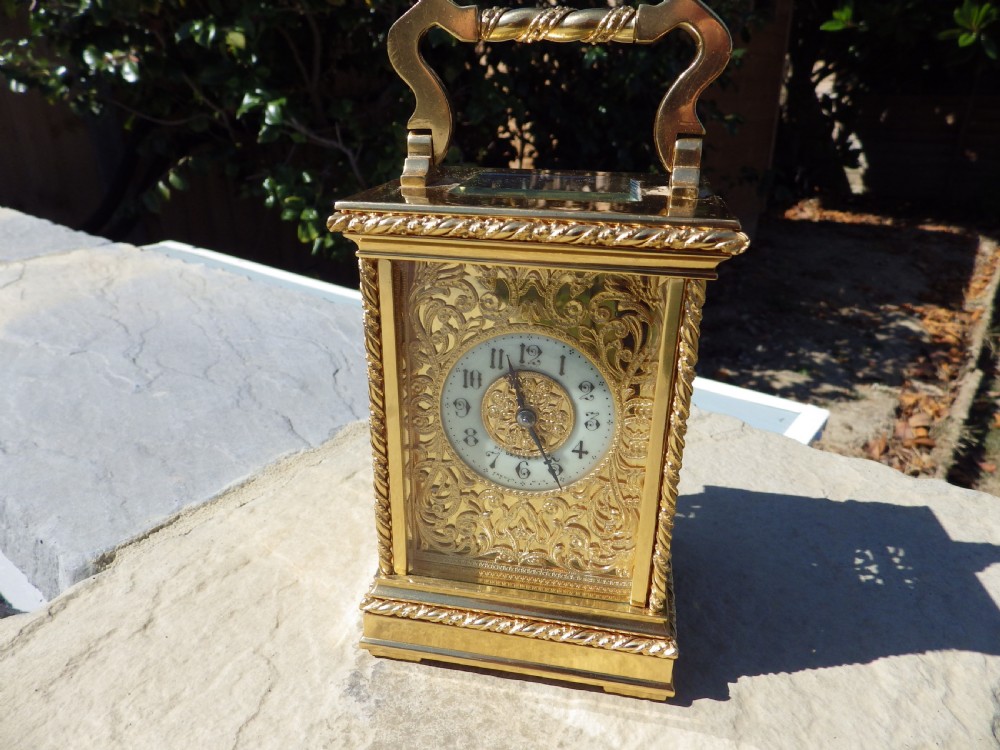 French Striking Carriage Clock Movement Fully Restored Rare Case Style