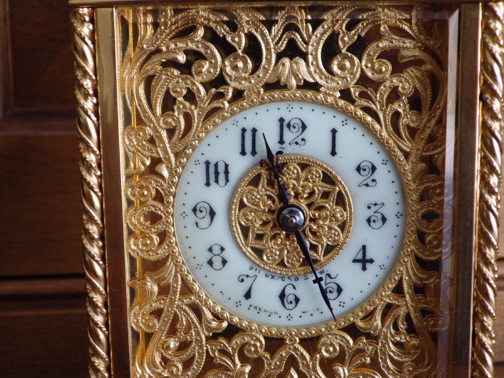 French Striking Carriage Clock Movement Fully Restored Rare Case Style View IV