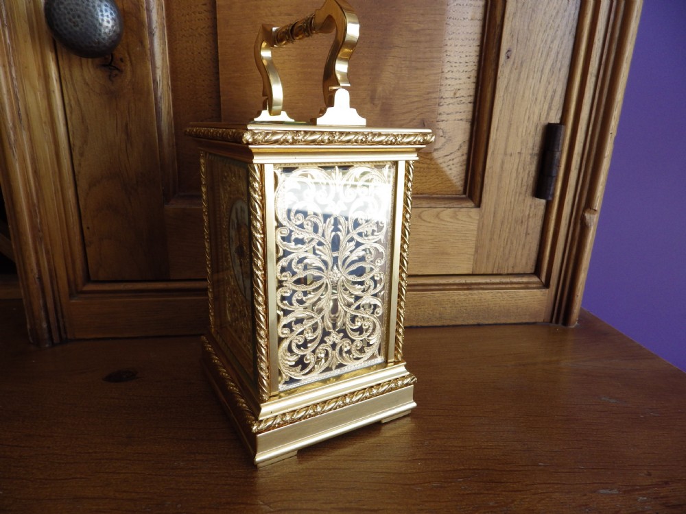 French Striking Carriage Clock Movement Fully Restored Rare Case Style View VI