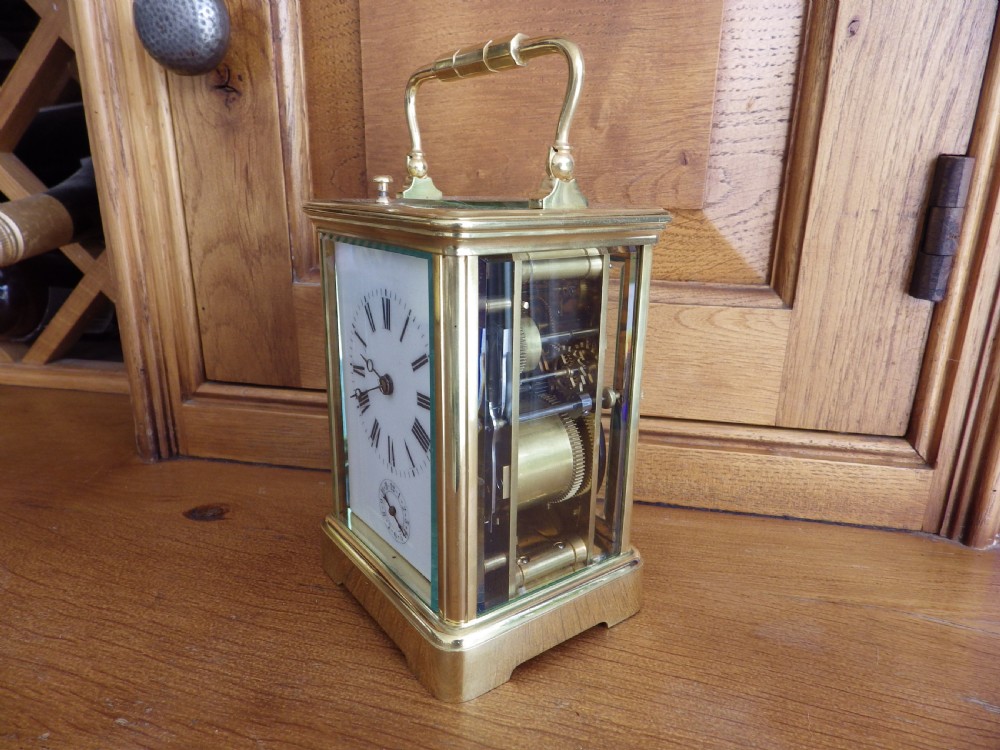 French Grand Sonnerie Carriage Clock Fully Restored 1880s View II