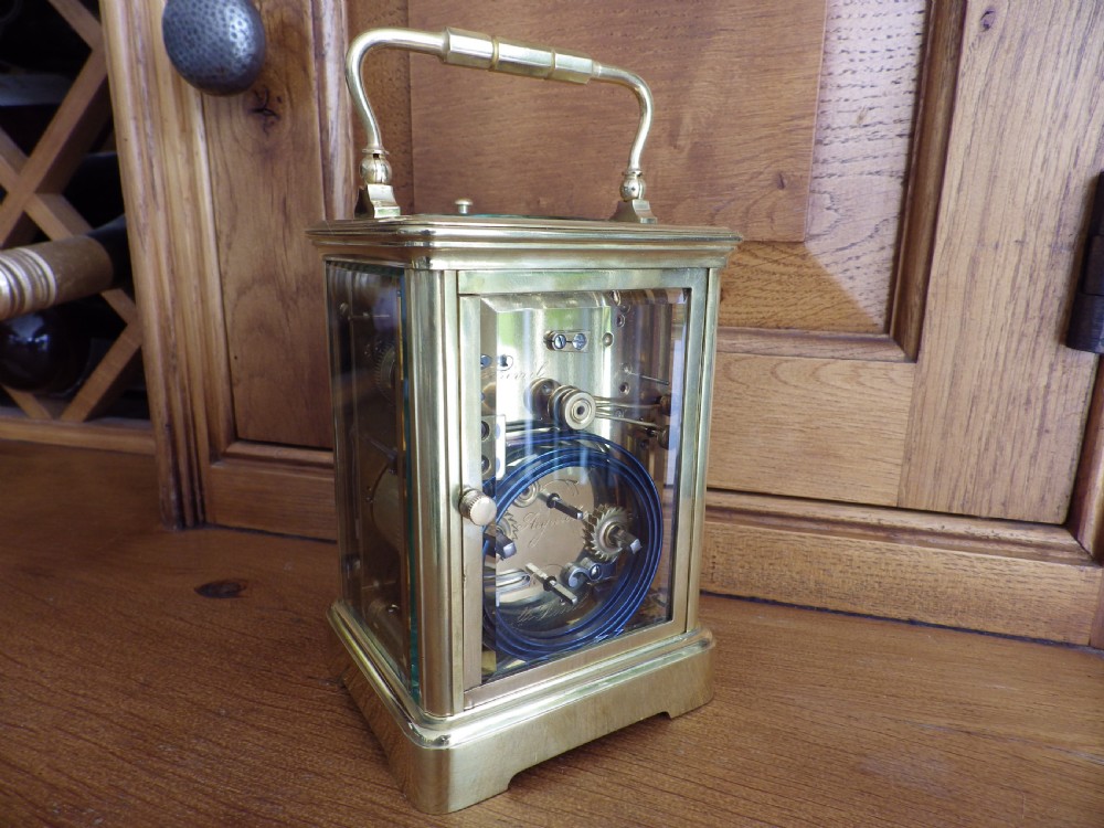 French Grand Sonnerie Carriage Clock Fully Restored 1880s View III