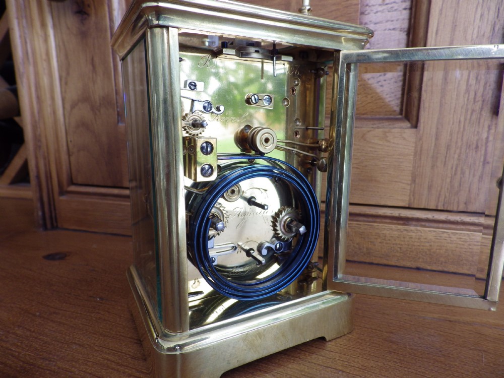 French Grand Sonnerie Carriage Clock Fully Restored 1880s View V