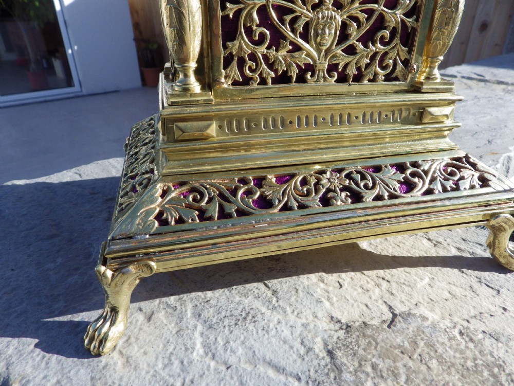 French Brass Mantle Clock View II