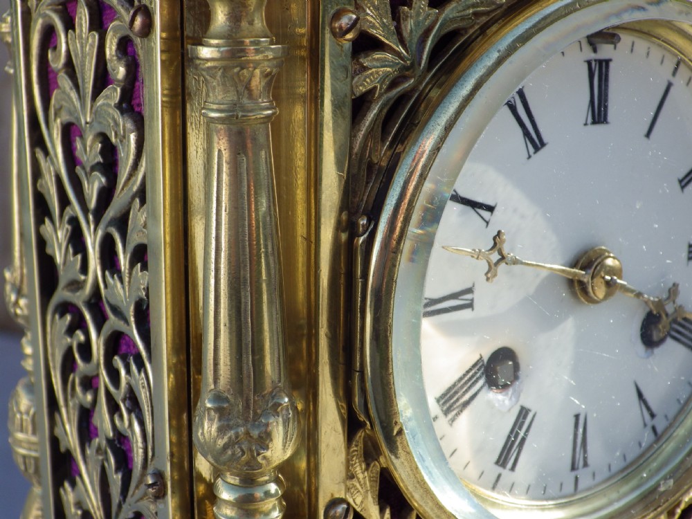 French Brass Mantle Clock View VI