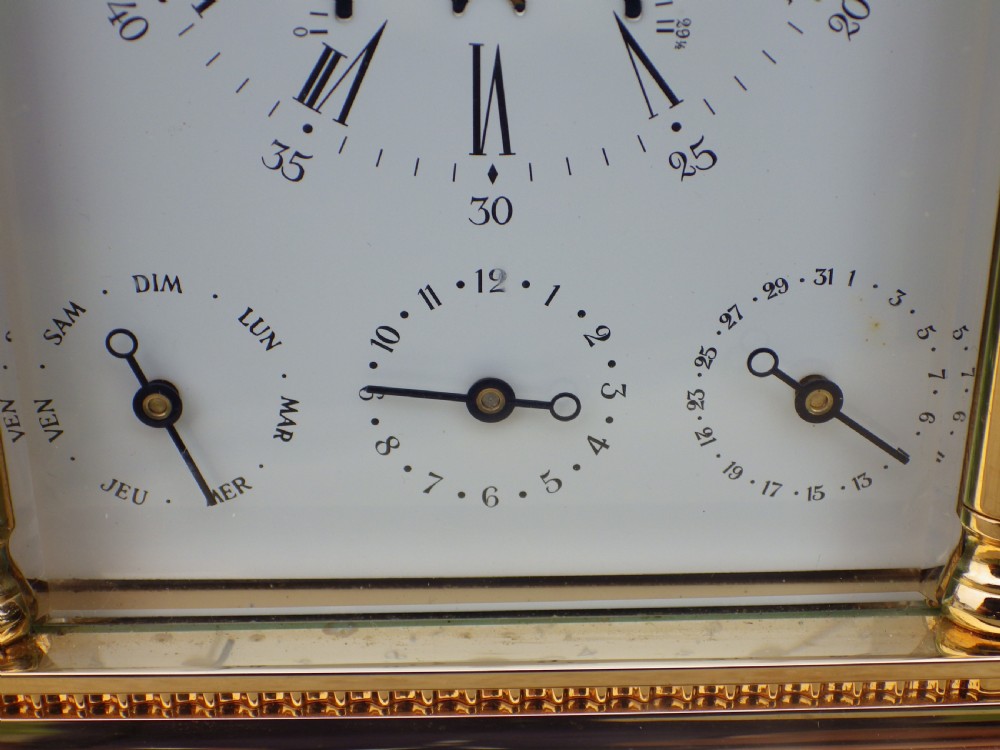 L Epee Moon Phase Seconds Dial Large Repeating Carriage Clock View IV