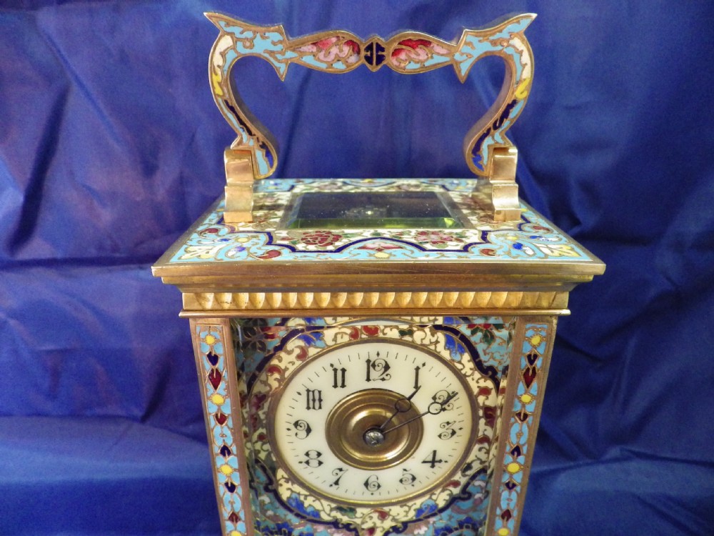 French Enamel Striking Carriage Clock View III