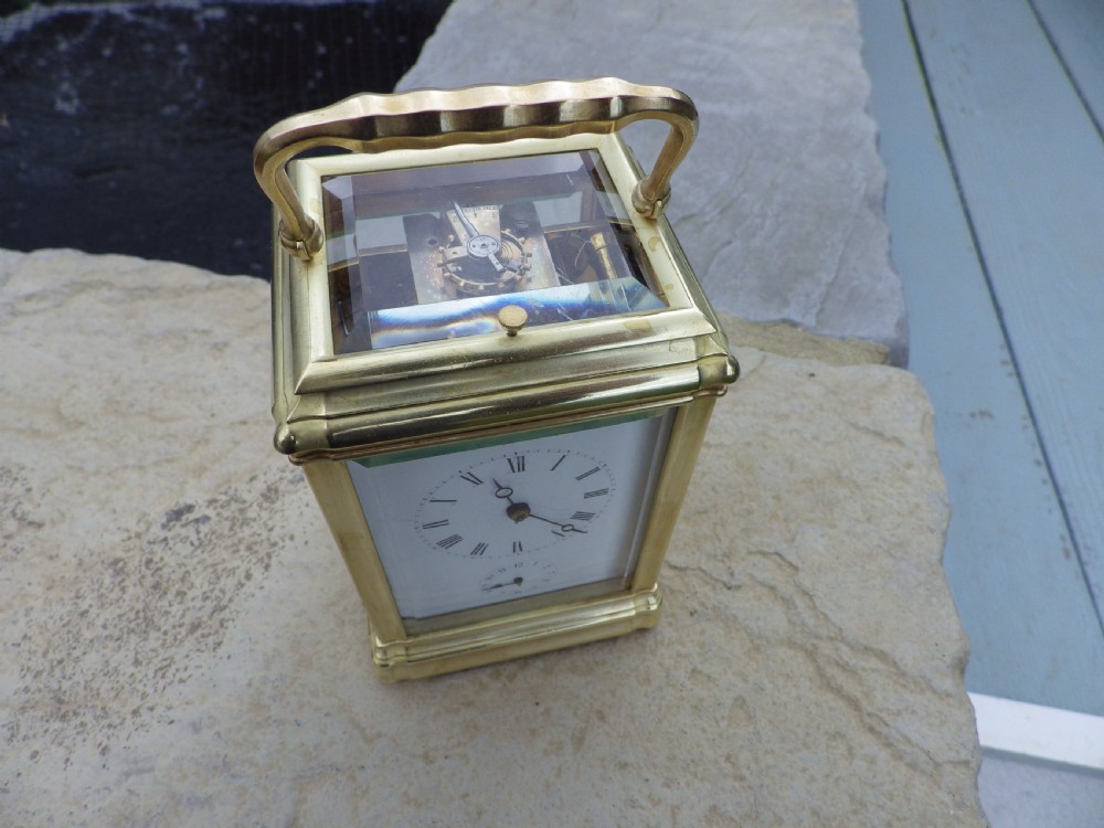 French George Case Repeater Alarm Carriage Clock Box & Key View II
