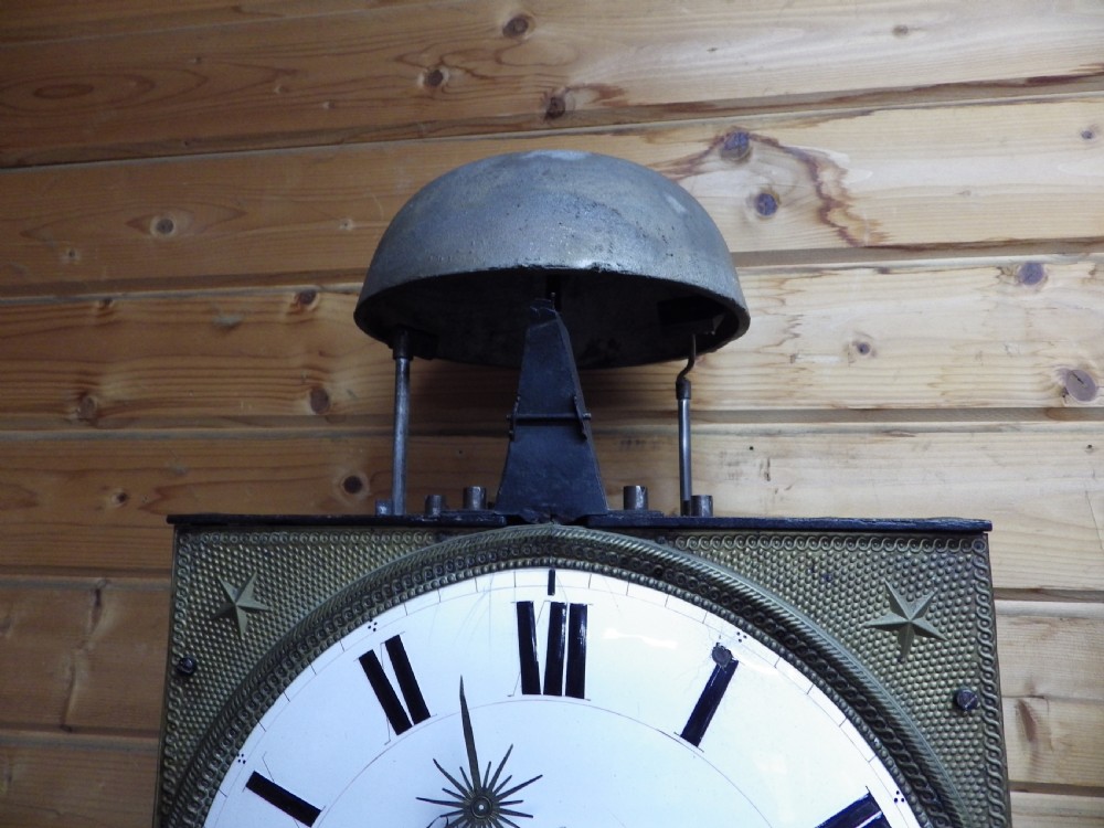 French Vineyard Clock Double Striking plus half hour movement restored 1870s View II