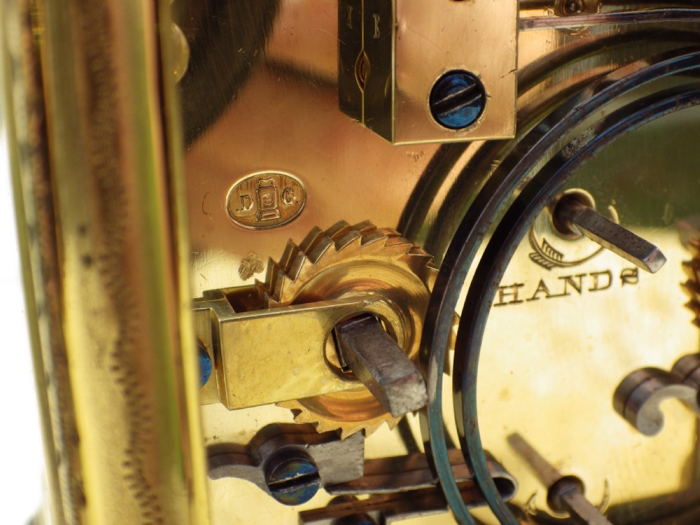 Alfred Drocourt Repeater Carriage Clock Fully Engraved Case Fully Restored Movement View VII