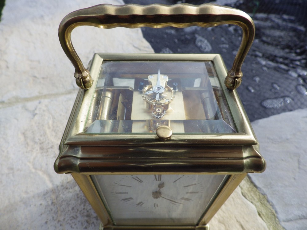 French Repeating Carriage Clock Movement Fully Restored View V