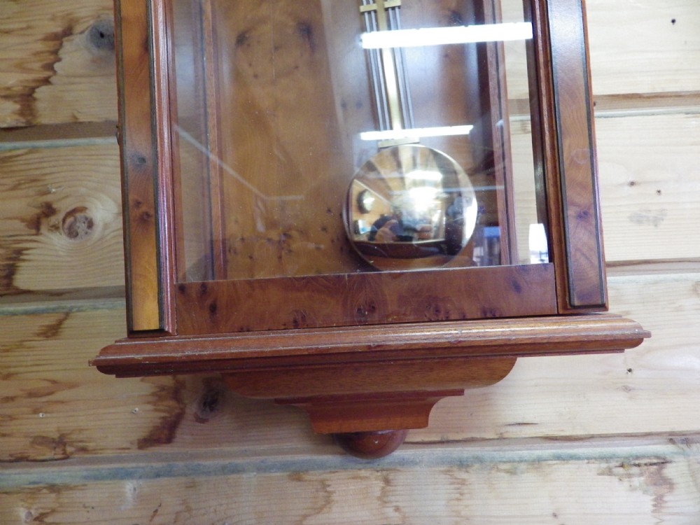 Walnut Westminster Comitti Wall Clock 1960s View III