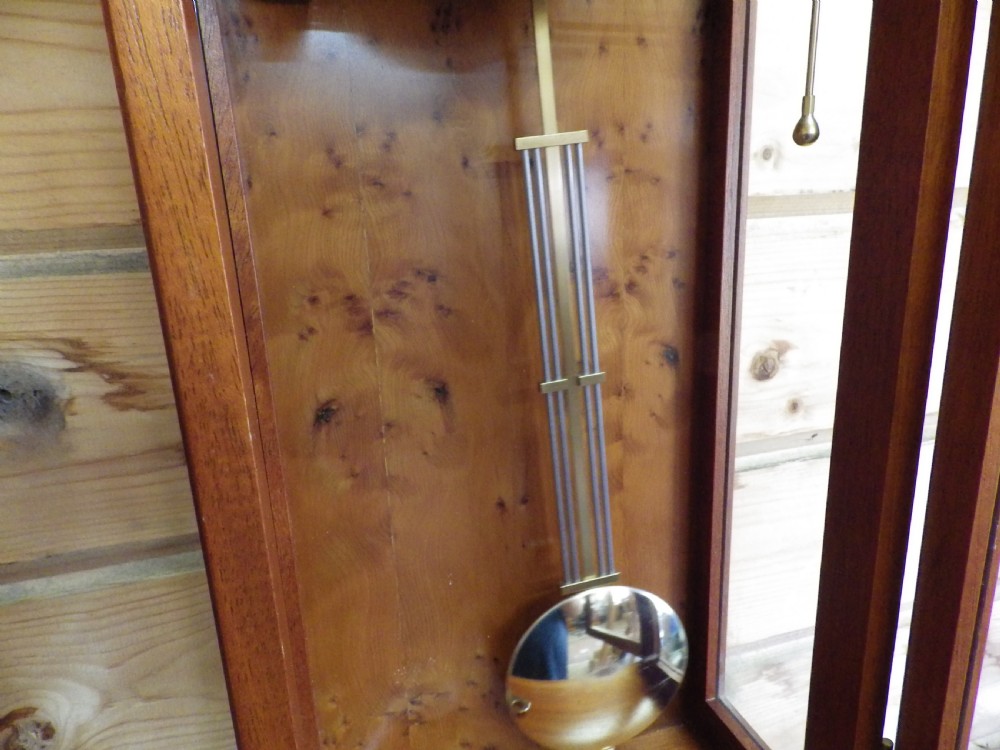 Walnut Westminster Comitti Wall Clock 1960s View IV