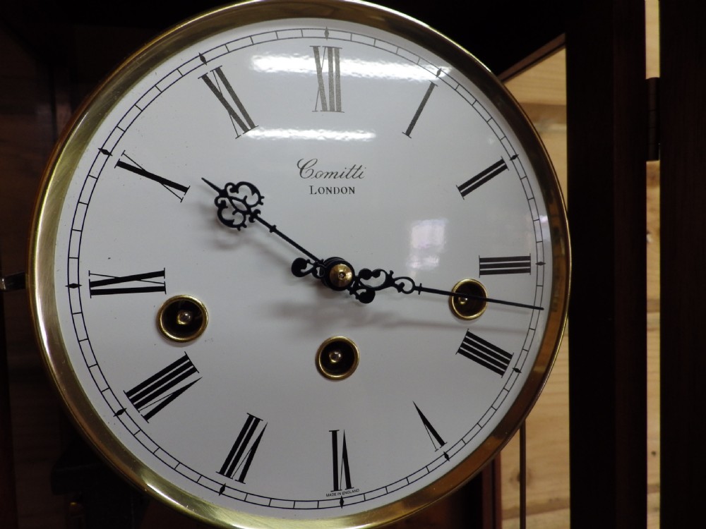 Walnut Westminster Comitti Wall Clock 1960s View V