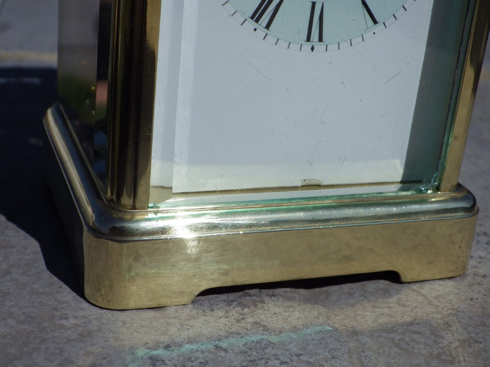 French Carriage Clock Mint Green Chapter Ring Early Heavy Clock 1860s View VII