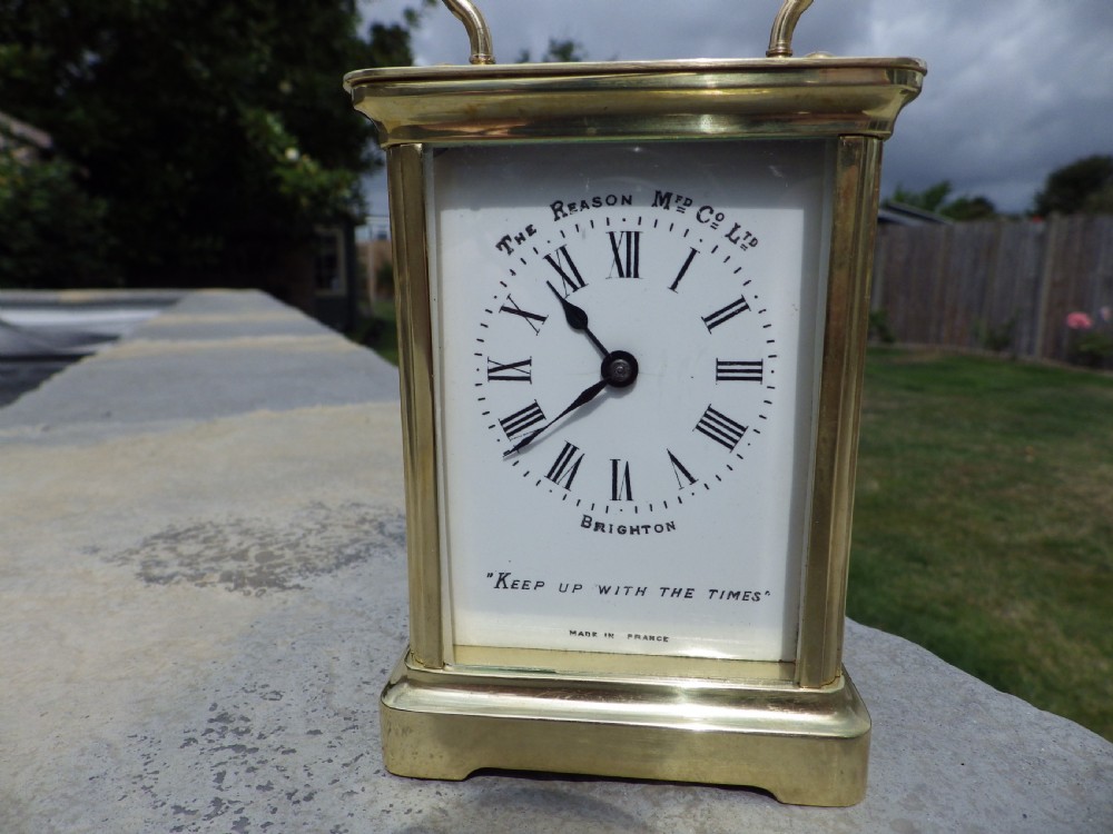 French Carriage Clock With History Circl 1900s View VI