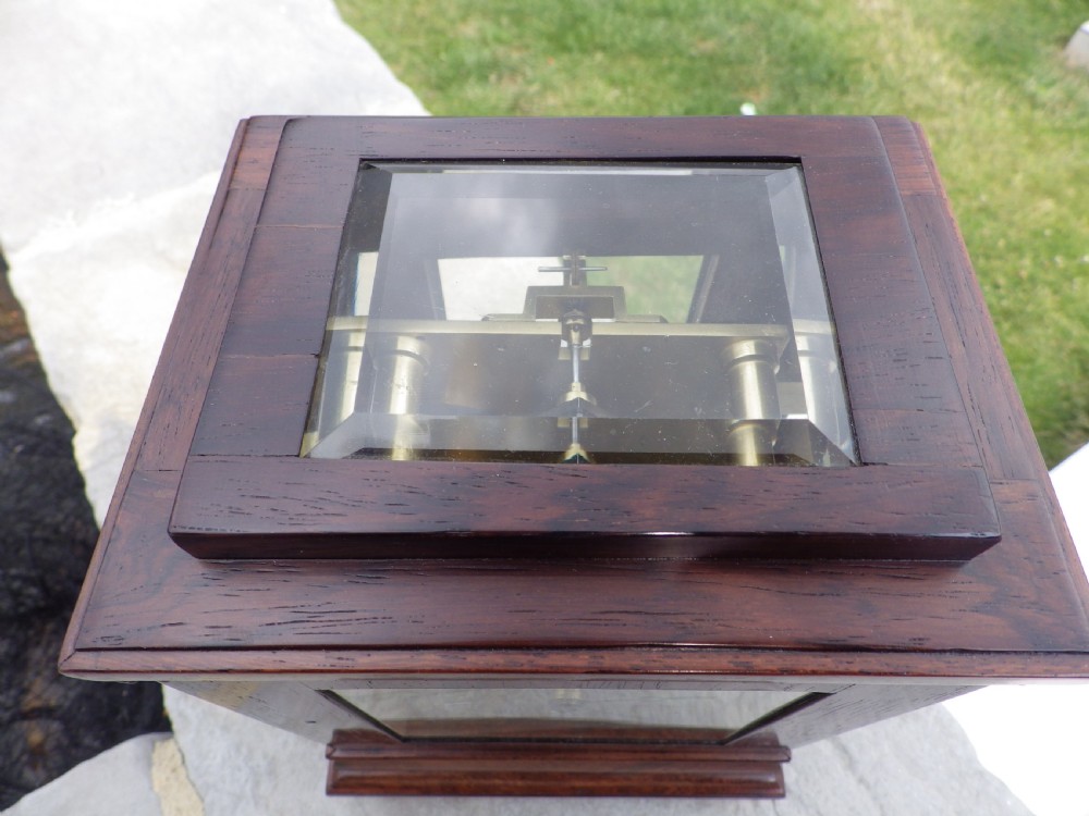 English Miniature Fusee Library Clock In Rosewood By Johnson Of London View VIII