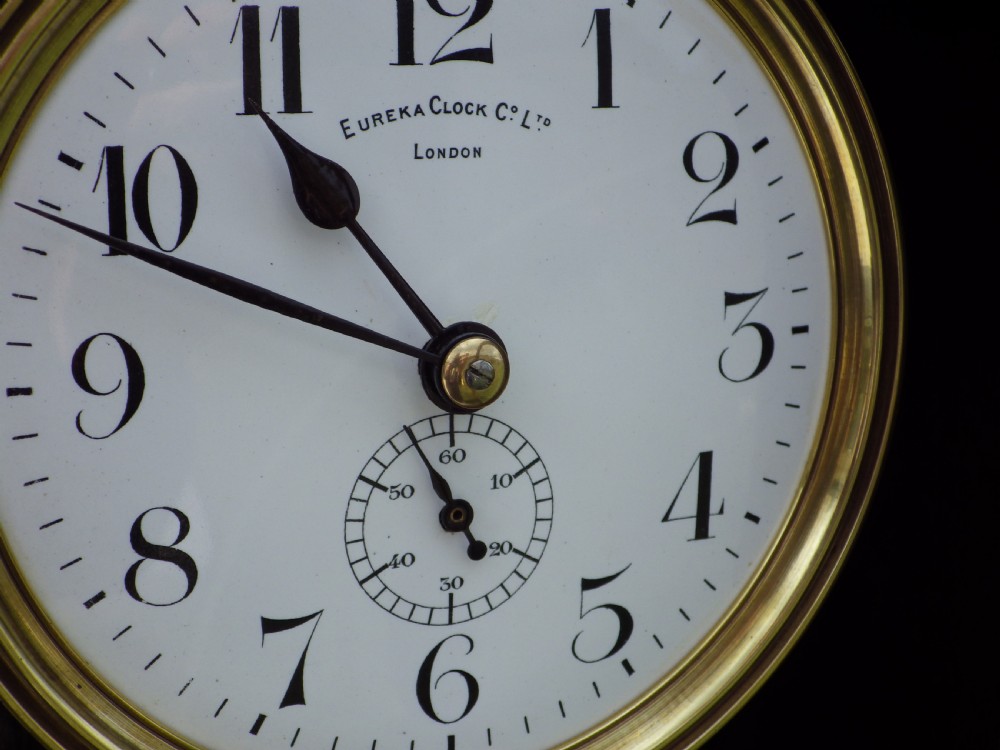 Eureka Clock Company Mantel Clock The Rarest Example Seconds Hand 3 Ball View VII